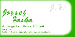 jozsef haska business card